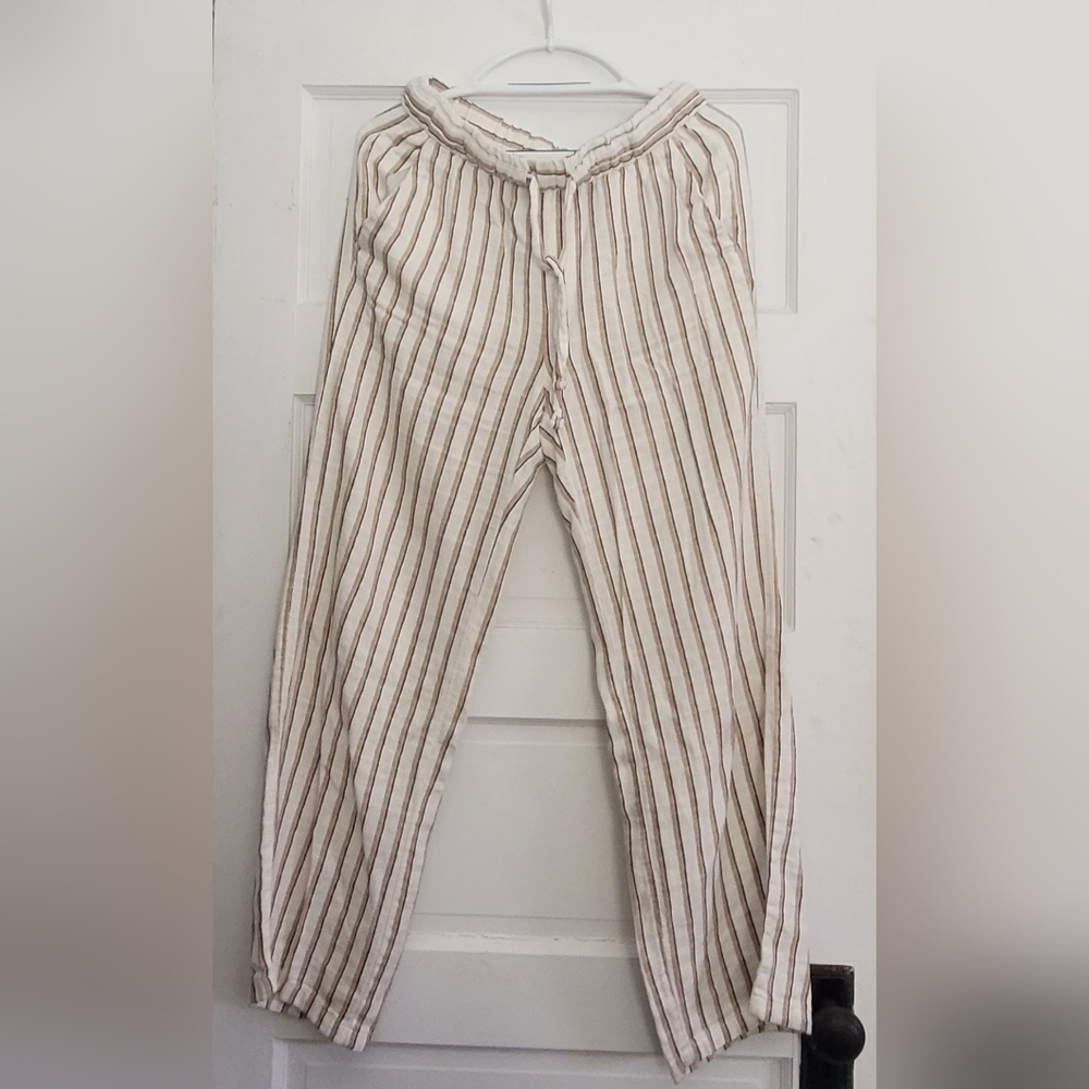 Old Navy Kids Striped Pants in Cream and Brown